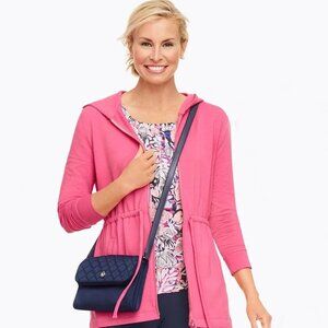 Talbots Navy Blue Quilted Crossbody Bag